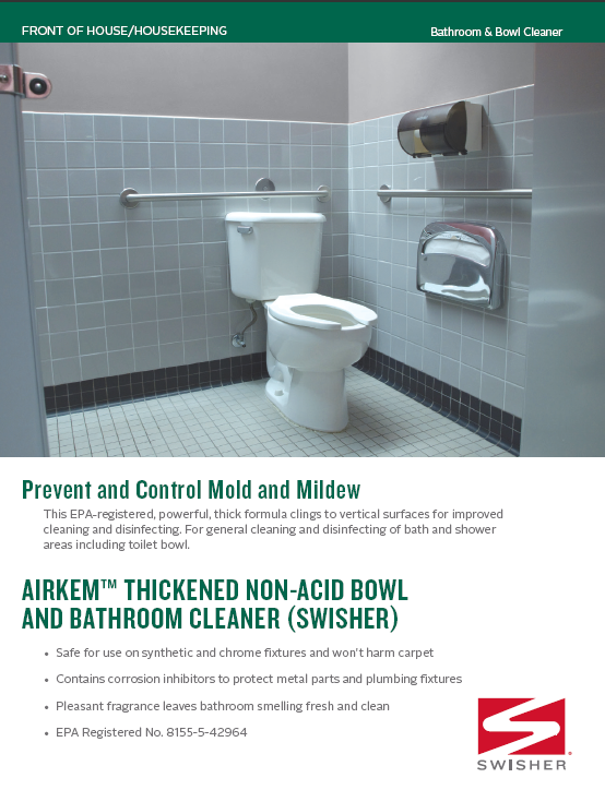 Swisher Airkem Thickened Non Acid BowlBathroom Cleaner