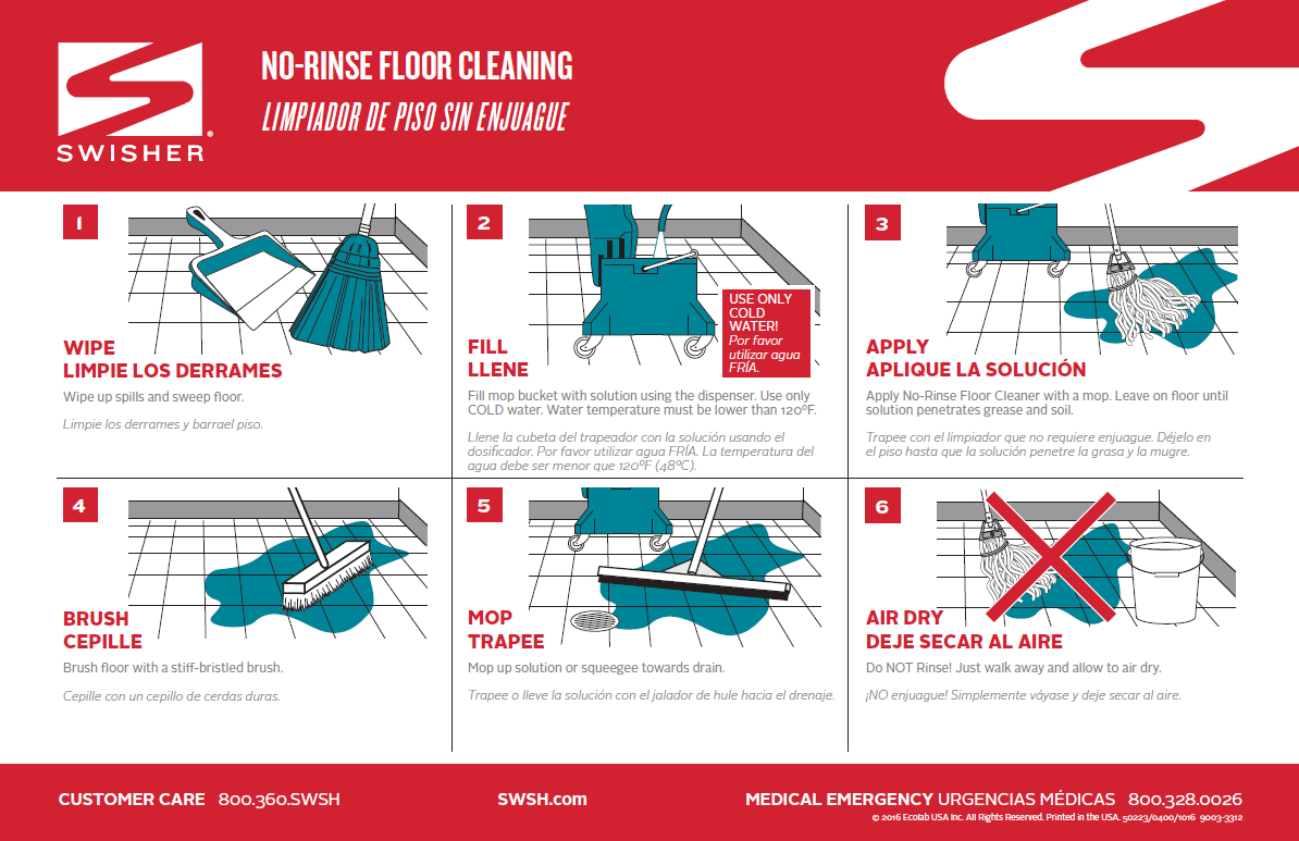 Swisher Enzymatic No Rinse Floor Cleaner