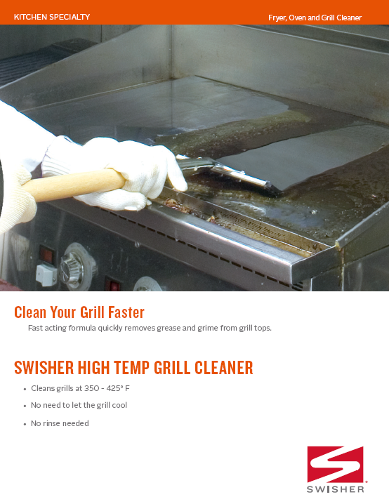 Swisher High Temp Grill Cleaner Sell Sheet
