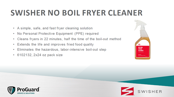 Swisher No Boil Fryer Cleaner Product Features