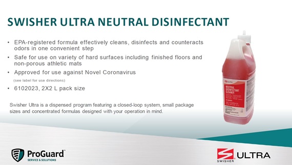 Swisher Ultra Neutral Disinfectant Cleaner Information