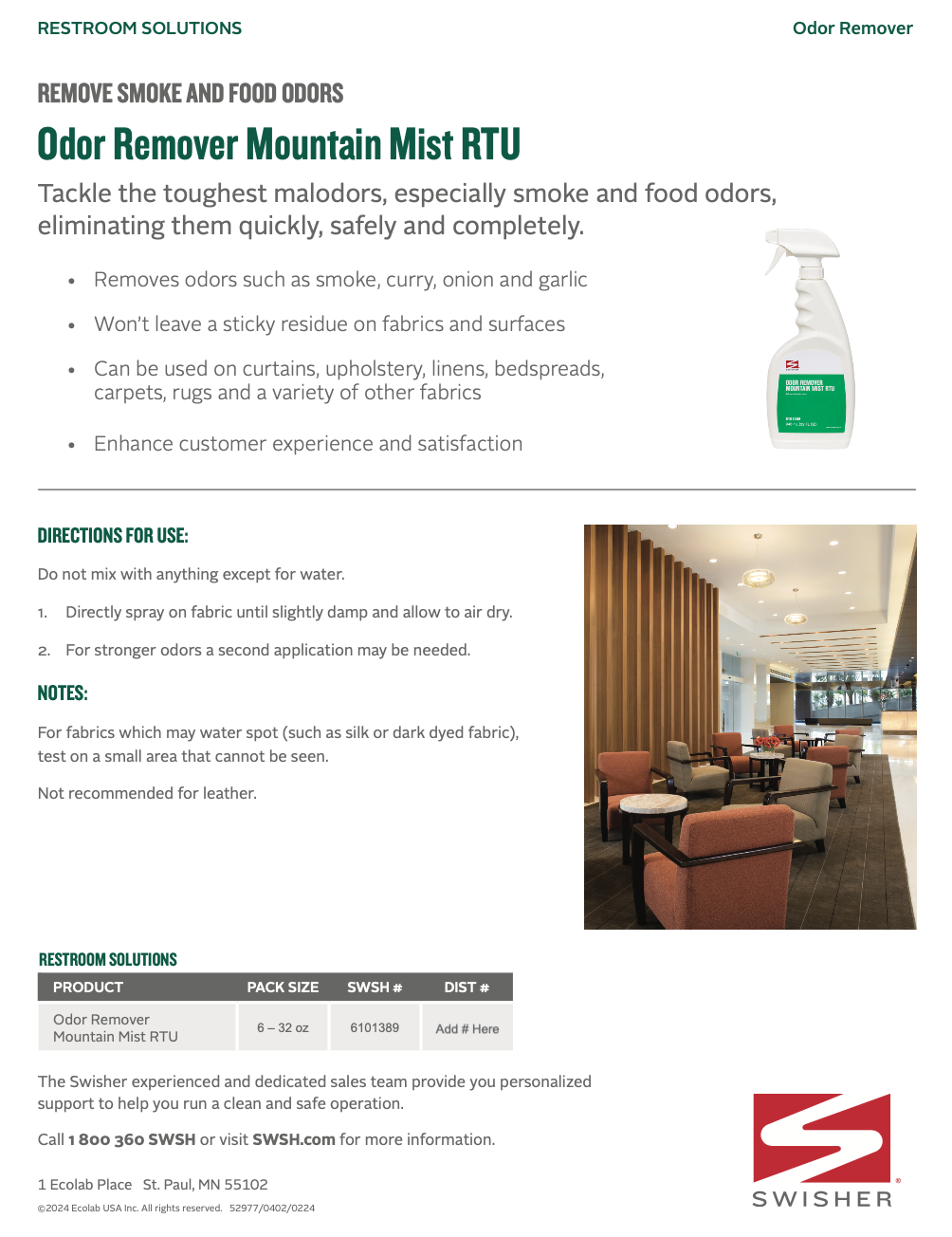 Swisher Clinging Oven Grill Cleaner