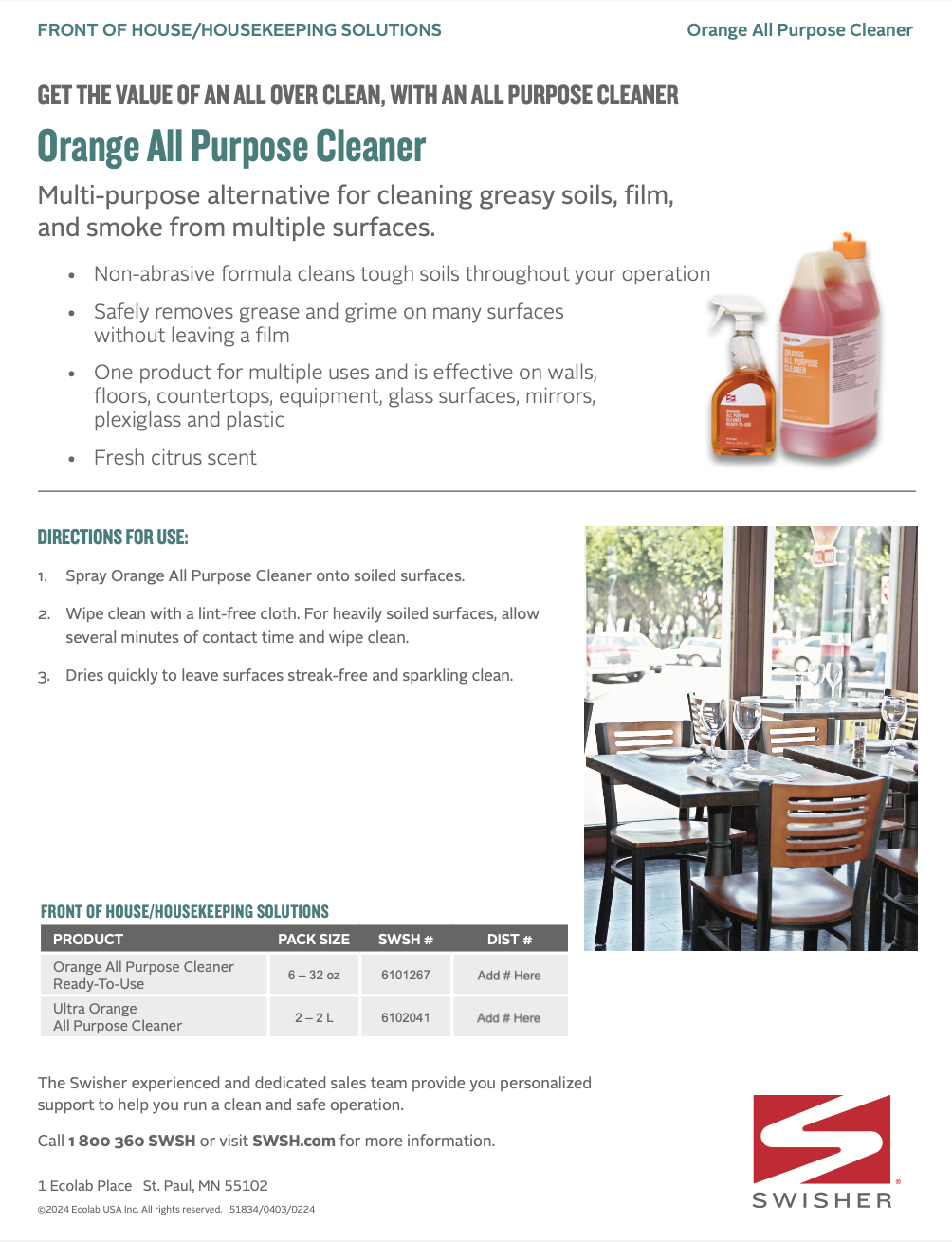 Swisher Orange All Purpose Cleaner